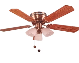 VENTILADOR DE TECHO INTERIOR Con LUZ CLASICO 42 pulg BRONCE ANT 60W DESIGNERS